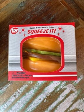 Squeeze It! Orange Burger Squeeze Toy by